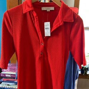 Loft polo top NWT